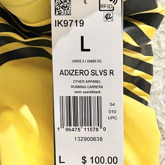 Adidas Adizero Pro Elite 2024 Size L Semi Spark Black Running Single Sleeve - Picture 7 of 7